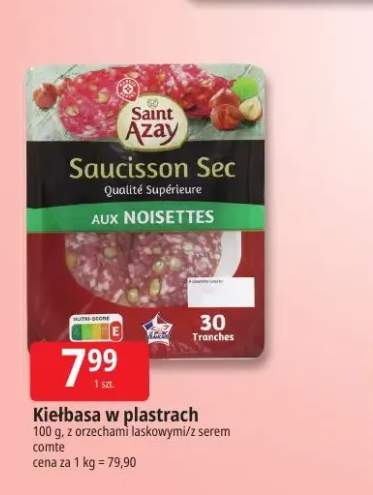 Kiełbasa w plastrach z orzechami laskowymi Saint Azay +1 wariant