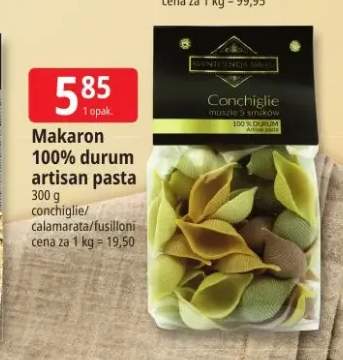 Makaron 100% durum artisan pasta conchiglie Kwintesencja Smaku +2 warianty