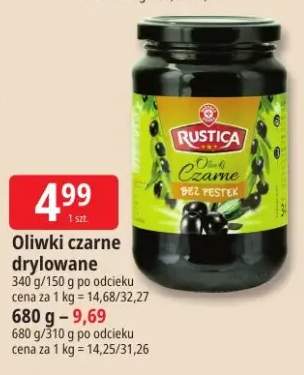 Oliwki czarne drylowane Rustica