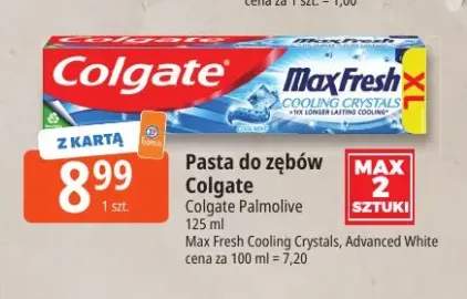 Pasta do zębów Colgate Max Fresh Cooling Crystals +1 wariant
