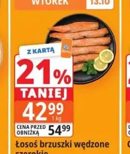 Łosoś brzuszki wędzone szerokie