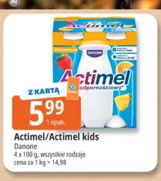 Actimel Danone 4-pak +1 wariant