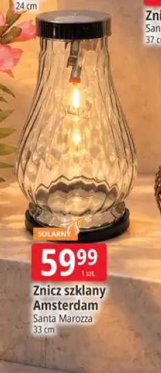 Znicz szklany Amsterdam Santa Marozza 33 cm
