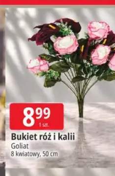 Bukiet róż i kalii Goliat