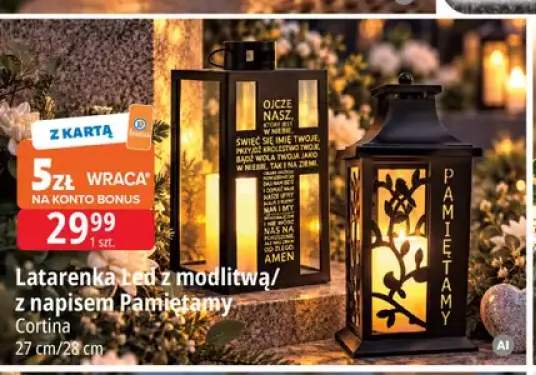 Latarenka LED z modlitwą Cortina +1 wariant