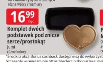 Komplet dwóch podstawek pod znicze serce Jumi +1 wariant