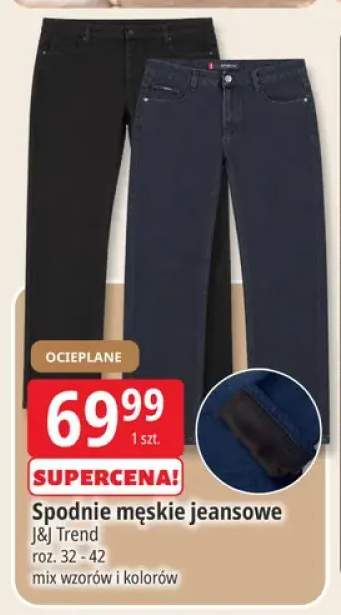 Spodnie męskie jeansowe ocieplane J & J Trend