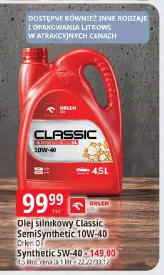 Olej silnikowy Classic SemiSynthetic 10W-40 Orlen Oil +1 wariant