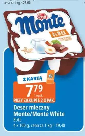 Deser mleczny Monte 4-pak Zott +1 wariant