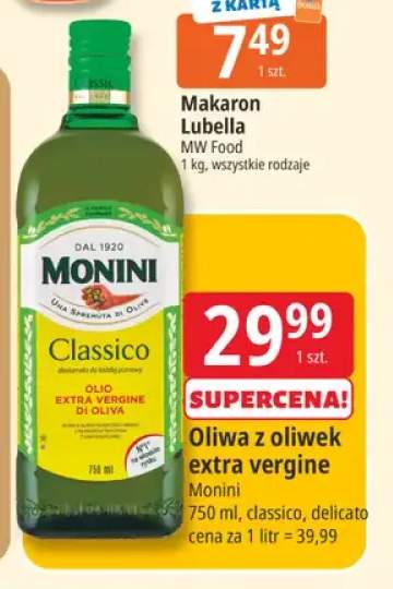 Oliwa z oliwek extra vergine classico Monini +1 wariant