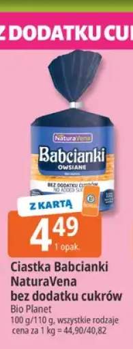 Ciastka Babcianki bez dodatku cukrów NaturaVena