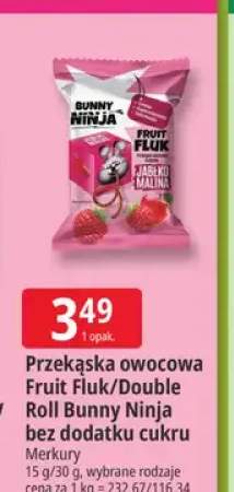 Przekąska owocowa Fruit Fluk bez dodatku cukru Bunny Ninja +1 wariant