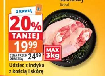 Udziec z indyka z kością i skórą
